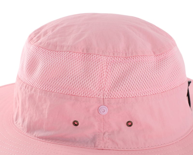 Connectyle Outdoor Mesh Sun Hat Wide Brim Sun Protection Hat Summer Fishing Hunting Hiking Gardenig Hat Pink - Image 4